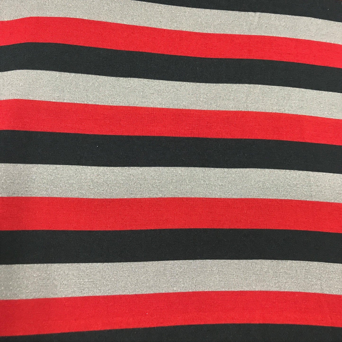 Forest Bandit Stripe on Bamboo/Spandex Jersey Fabric - Nature's Fabrics