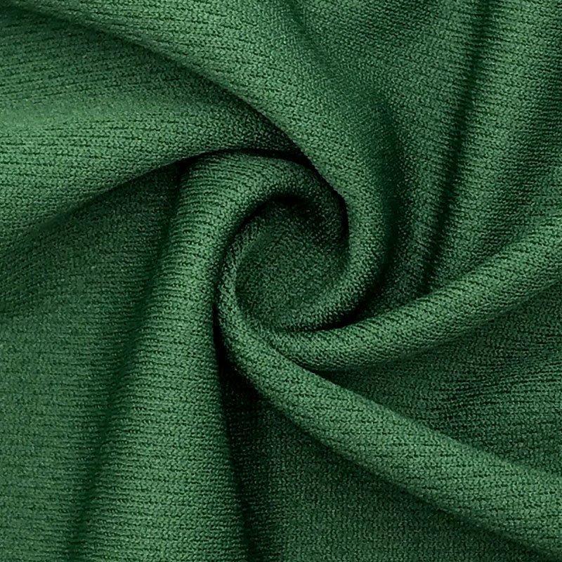 Close-up of draped forest green textured fabric from Nature's Fabrics