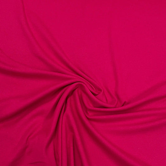 Fuchsia Cotton Rib Knit Fabric - Nature's Fabrics