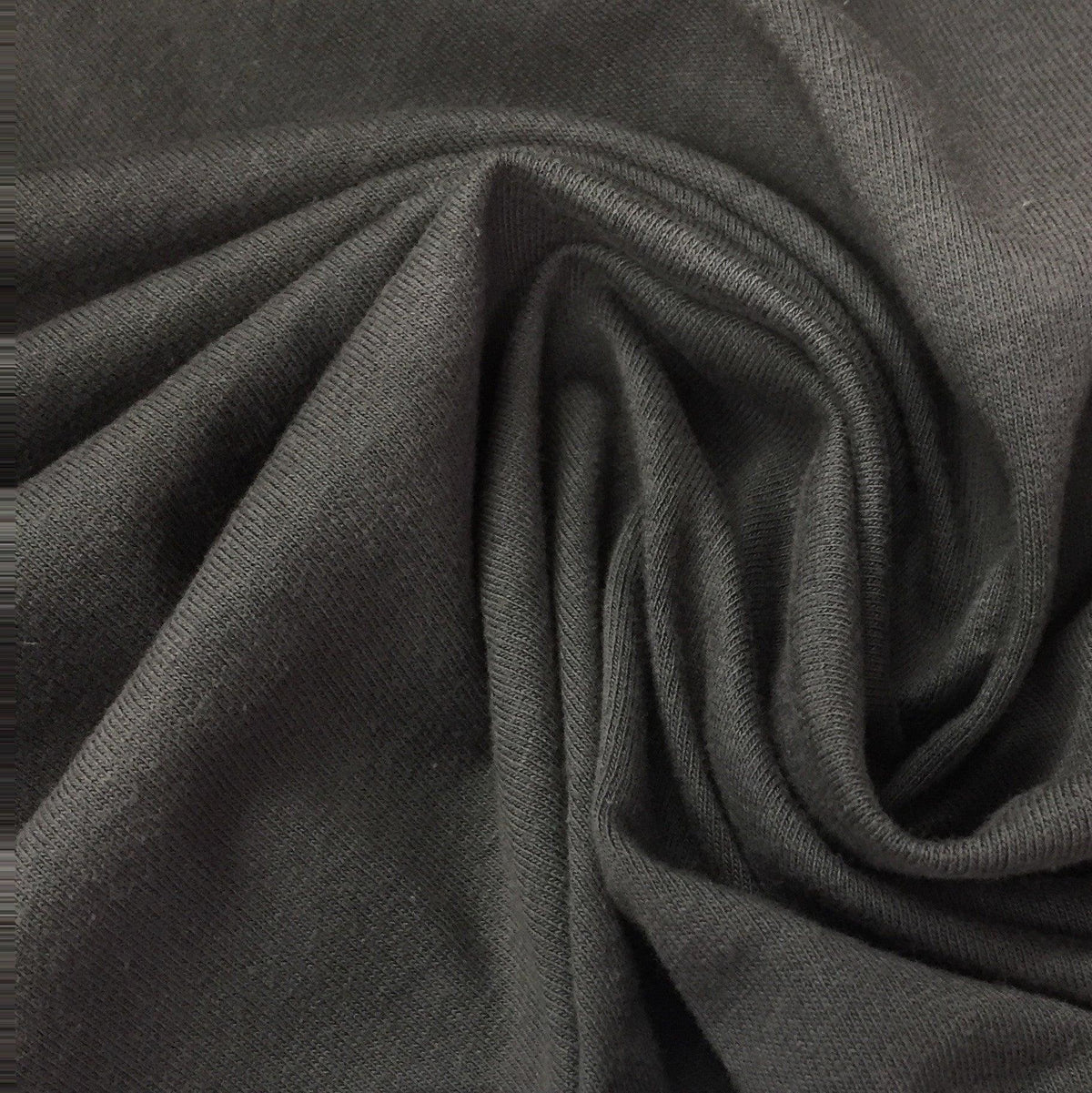 Draped charcoal grey natural fabric from Nature's Fabrics