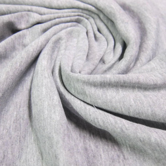 Nature's Fabrics grey organic cotton fabric with soft swirls and folds