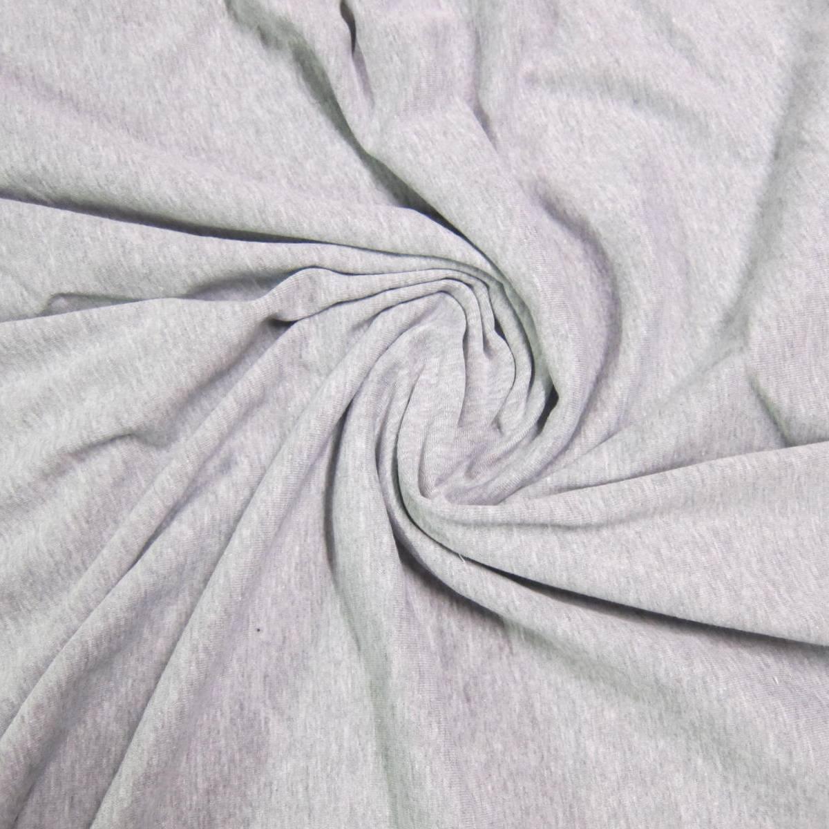 Gray Heather Cotton Interlock Fabric - Nature's Fabrics