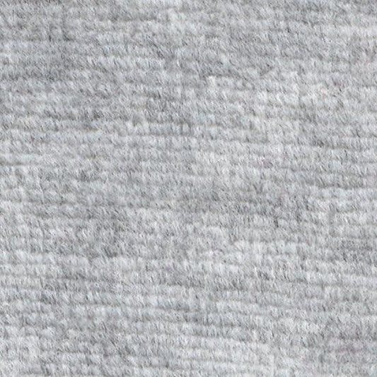 Close-up of light gray textured wool fabric from Nature's Fabrics
