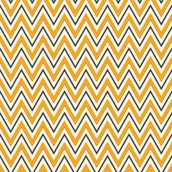 Halloween Chevron on White Organic Cotton/Spandex Jersey Fabric - Nature's Fabrics