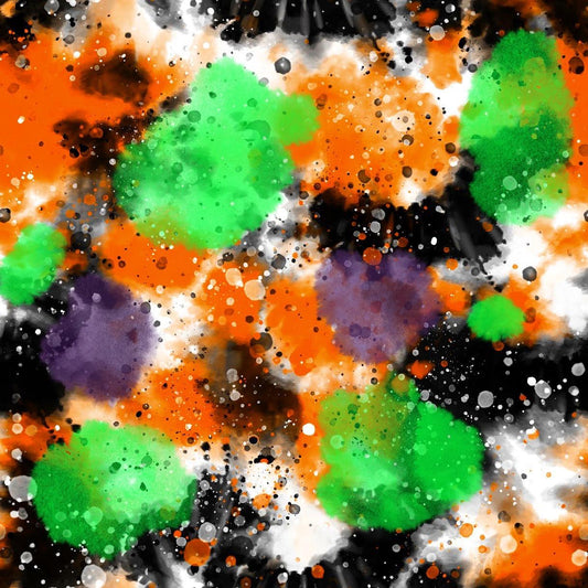 Halloween Marble on Bamboo/Spandex Jersey Fabric - Nature's Fabrics