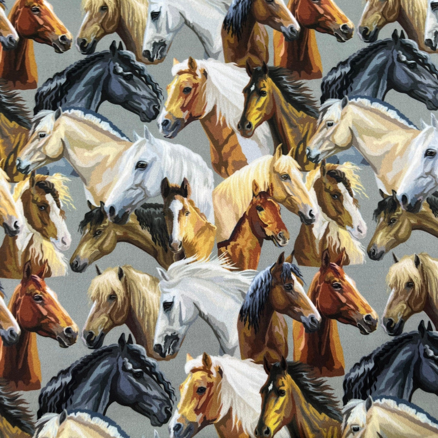 Horse Heads 1 mil PUL Fabric- Made in the USA - Nature's Fabrics
