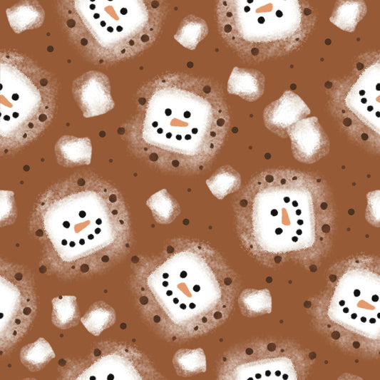 Hot Cocoa on Bamboo/Spandex Jersey Fabric - Nature's Fabrics