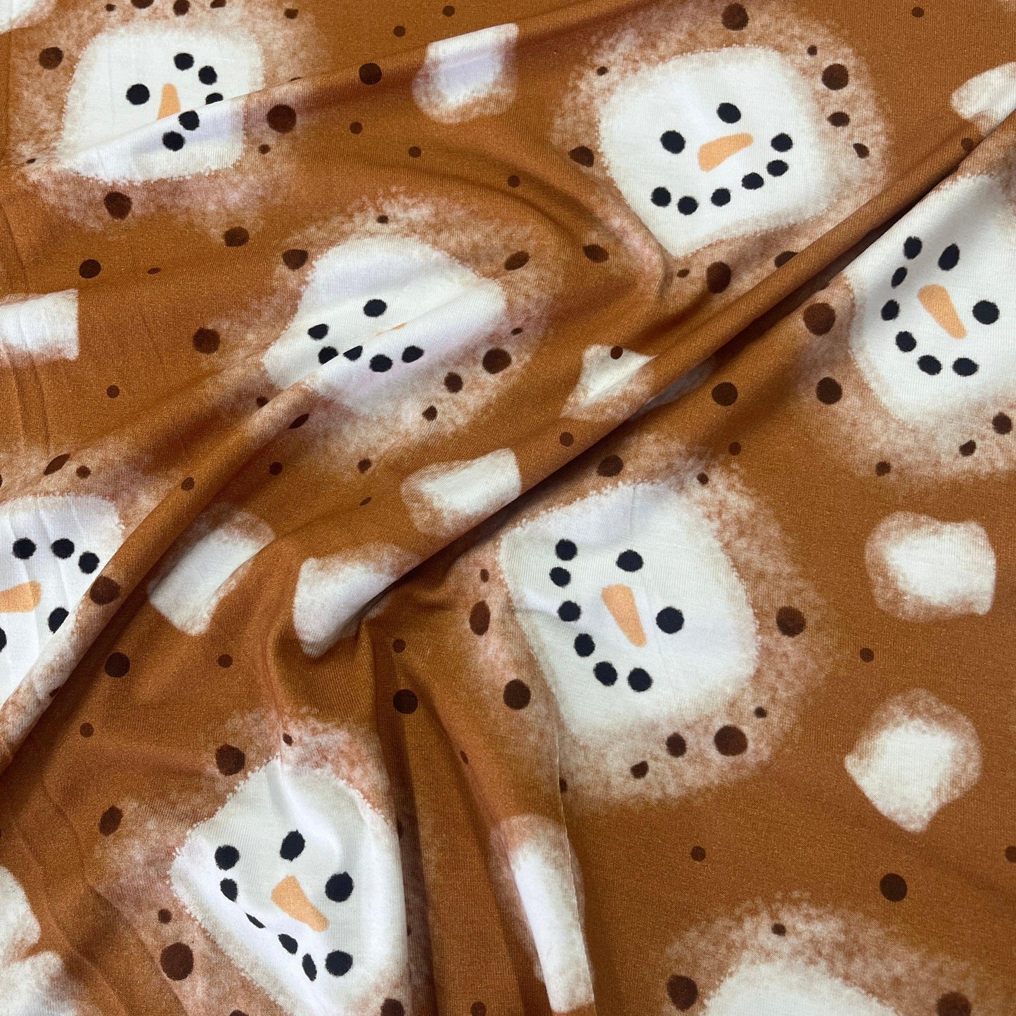 Hot Cocoa on Bamboo/Spandex Jersey Fabric - Nature's Fabrics