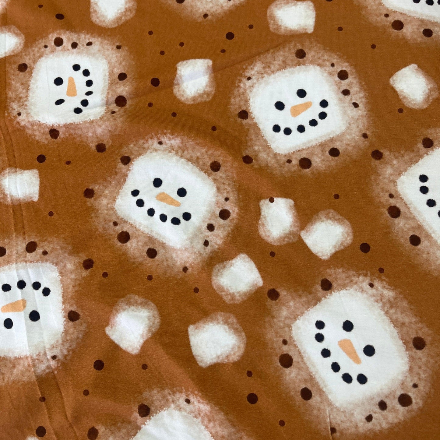 Hot Cocoa on Bamboo/Spandex Jersey Fabric - Nature's Fabrics