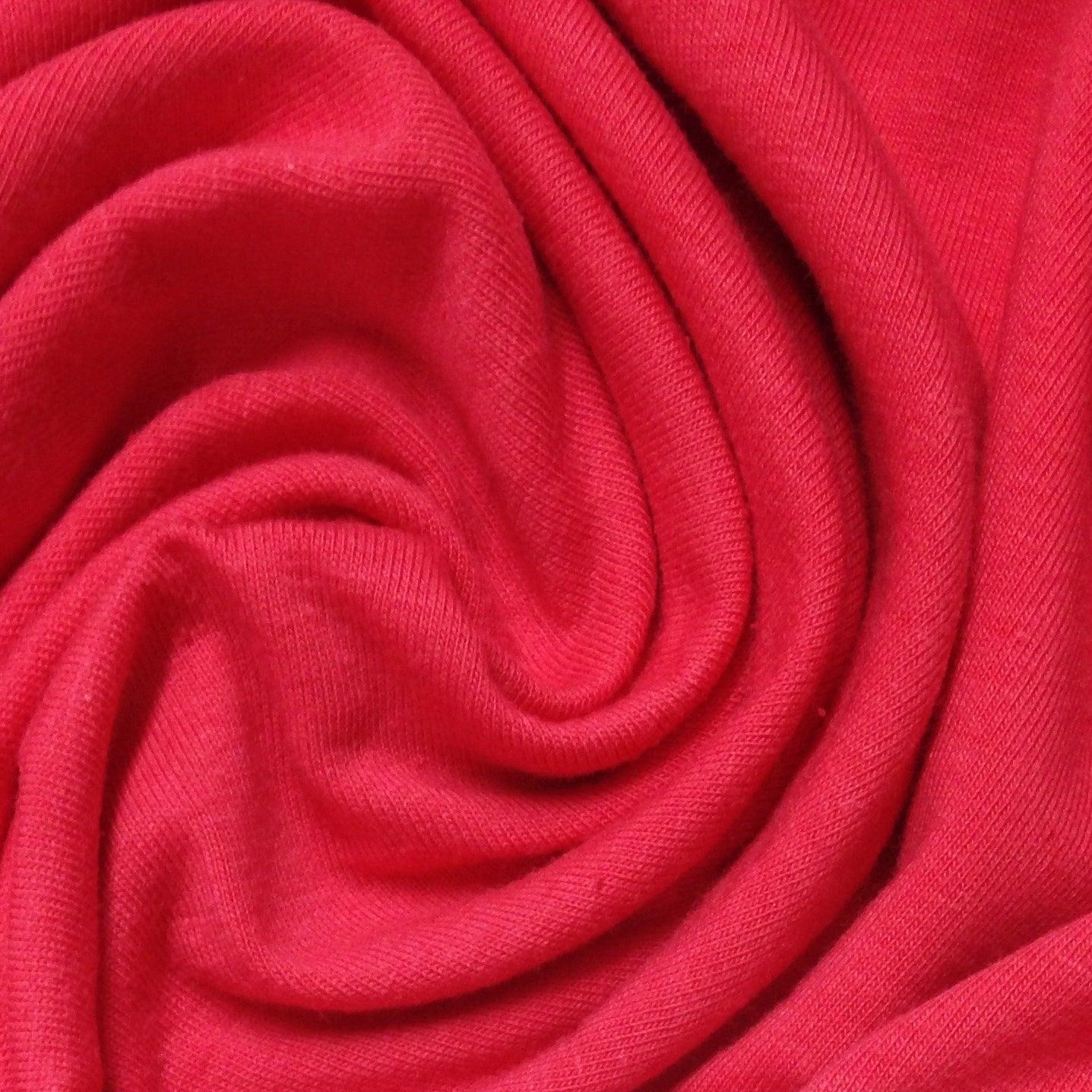 Hot Coral Cotton/Spandex Jersey Fabric - Nature's Fabrics