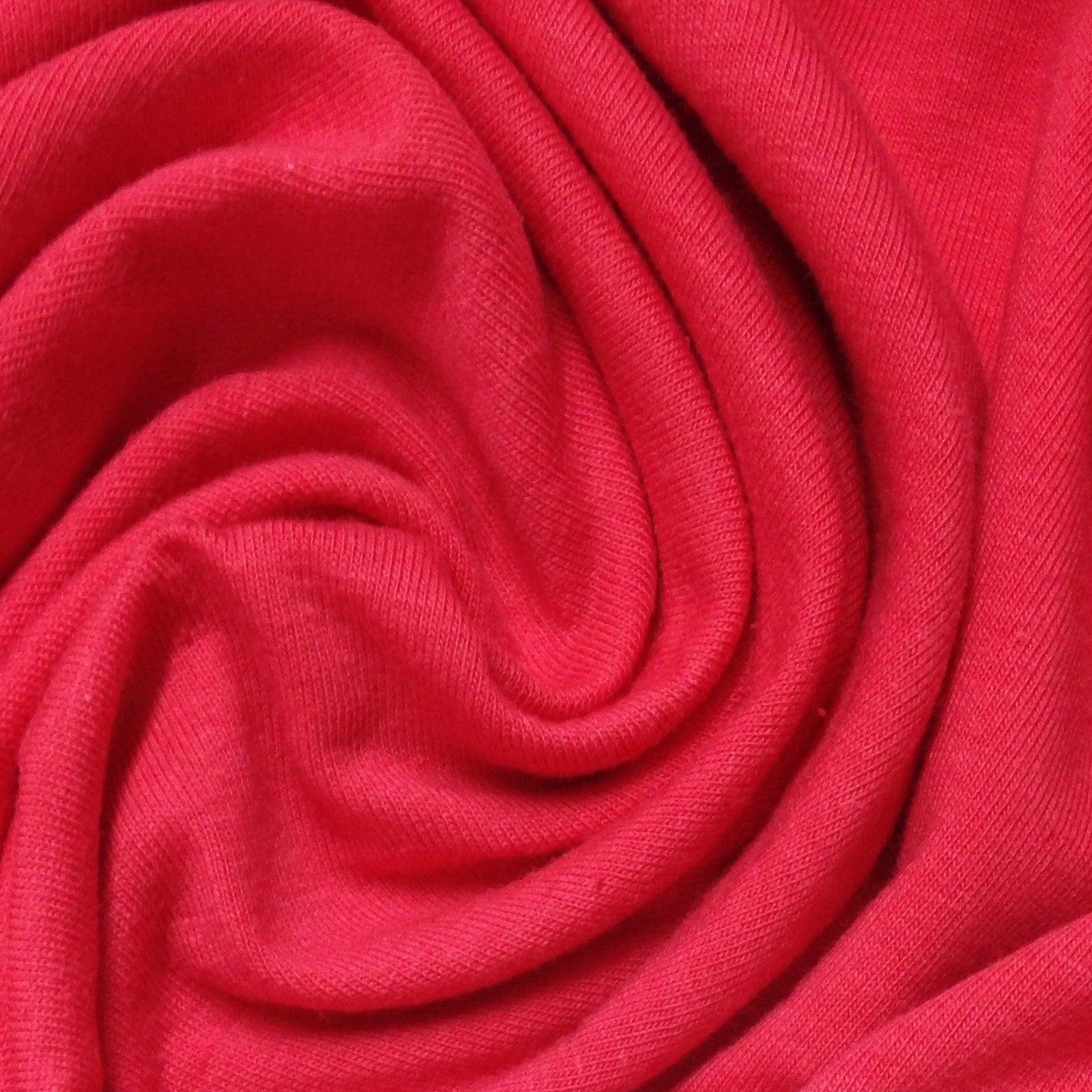 Hot Coral Cotton/Spandex Jersey Fabric - Nature's Fabrics