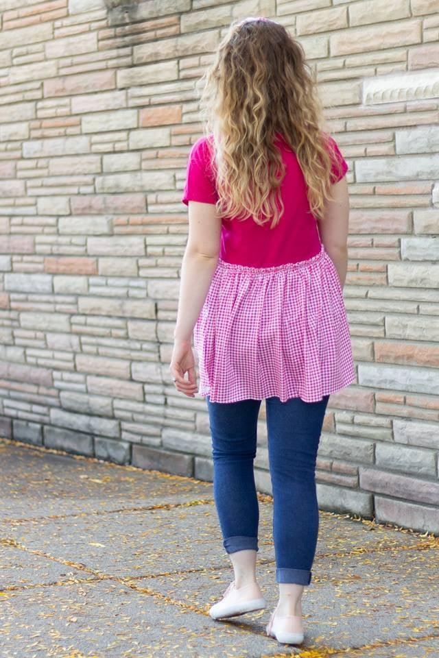 Hot Pink Gingham on Cotton Jersey Fabric - Nature's Fabrics