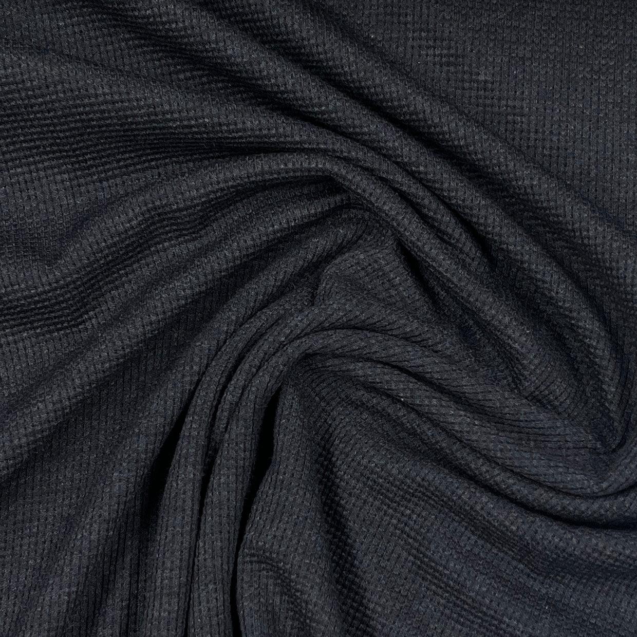 Ithaca Blue Rayon/Spandex Waffle Thermal Fabric - Nature's Fabrics