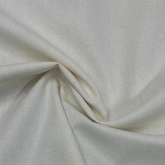 Ivory Linen Woven Fabric - 200 GSM - Nature's Fabrics