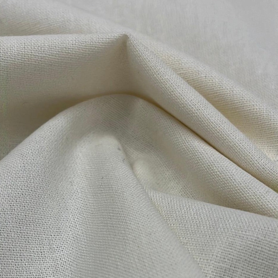 Ivory Linen Woven Fabric - 200 GSM - Nature's Fabrics