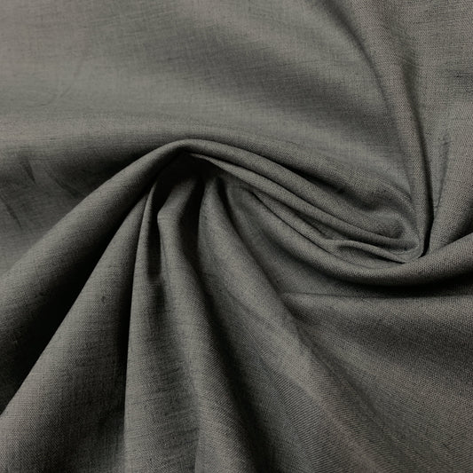 Light Gray Heather Hemp Blend Chambray Fabric - Nature's Fabrics