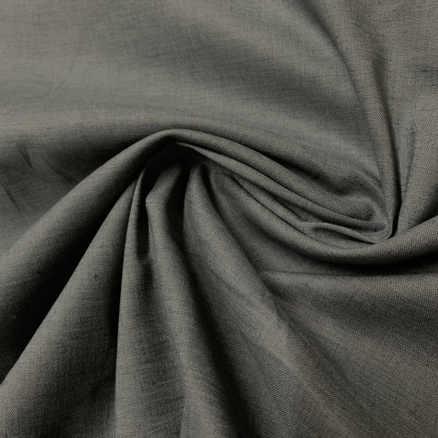Light Gray Heather Hemp Blend Chambray Fabric - Nature's Fabrics