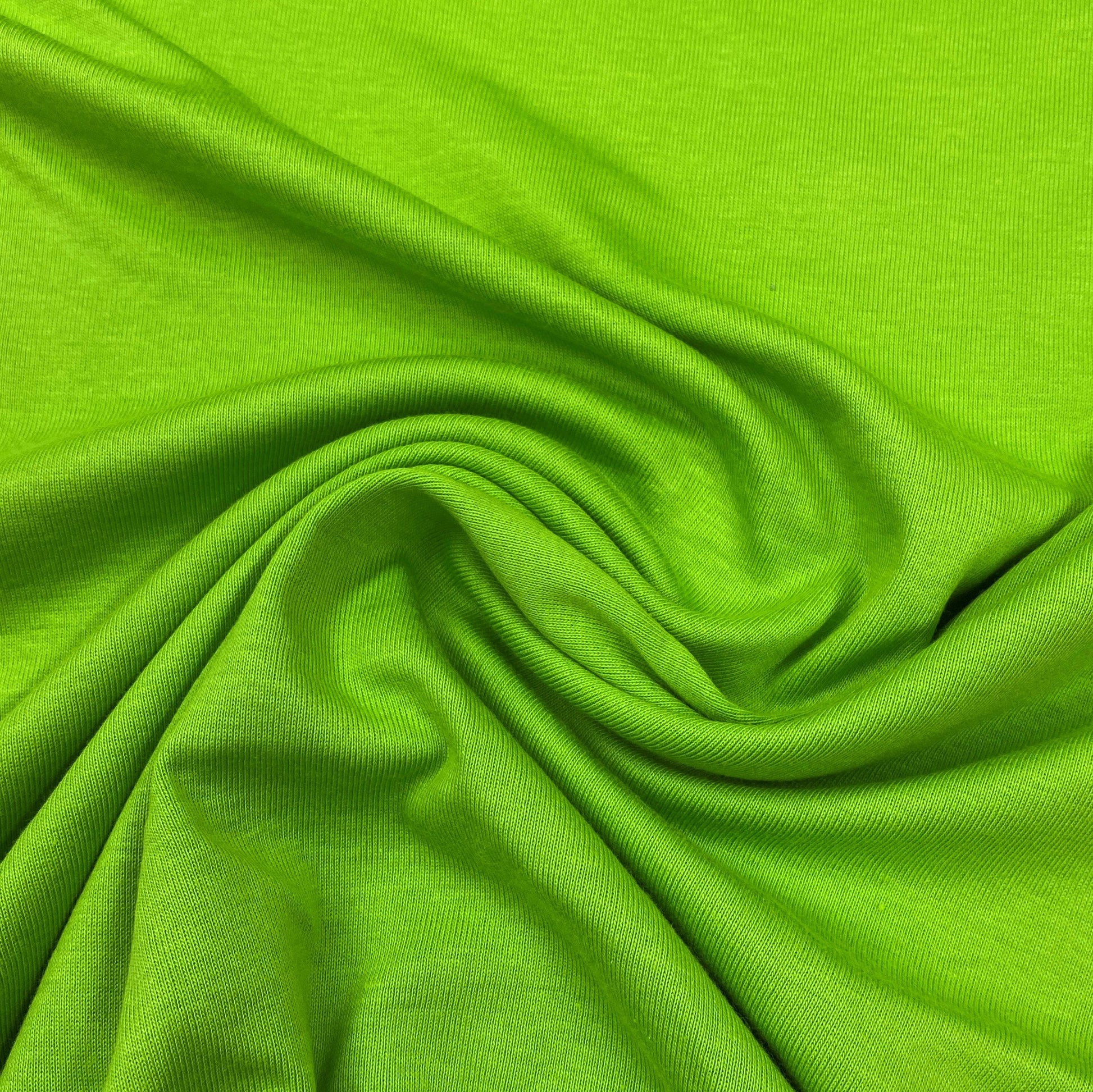 Lime Organic Cotton Rib Knit Fabric - Nature's Fabrics