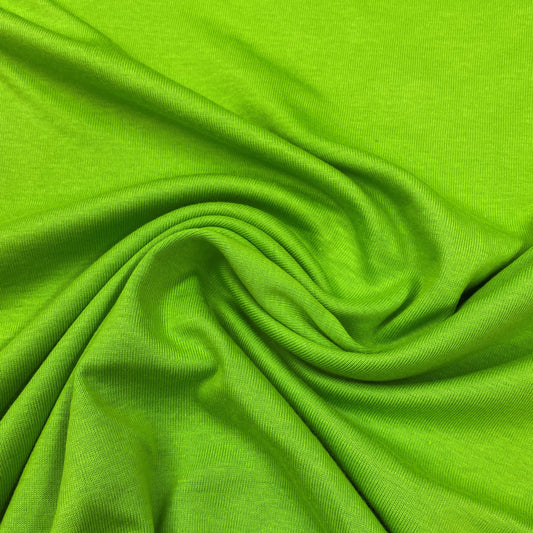 Lime Organic Cotton Rib Knit Fabric - Nature's Fabrics