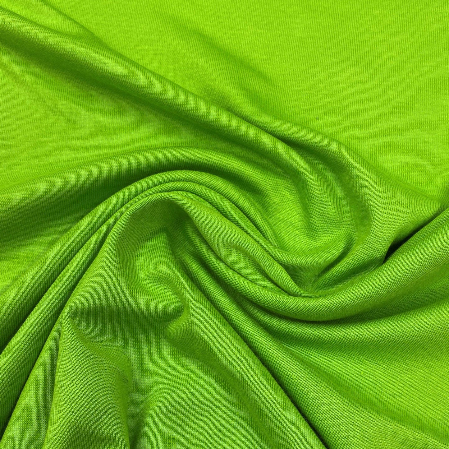 Lime Organic Cotton Rib Knit Fabric - Nature's Fabrics