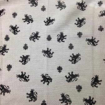 Lion King on Cotton Waffle Thermal Fabric - Nature's Fabrics