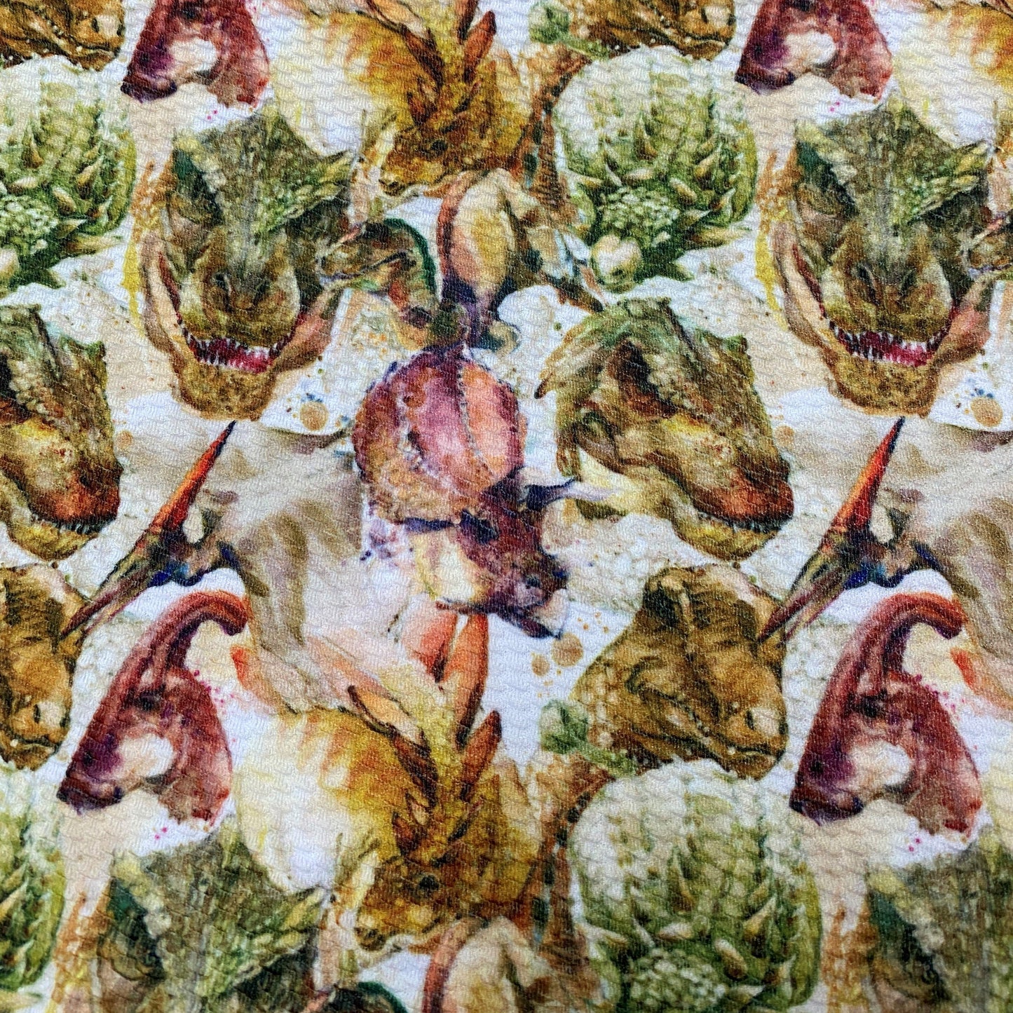 Live Dinosaurs on Bullet Knit - Nature's Fabrics
