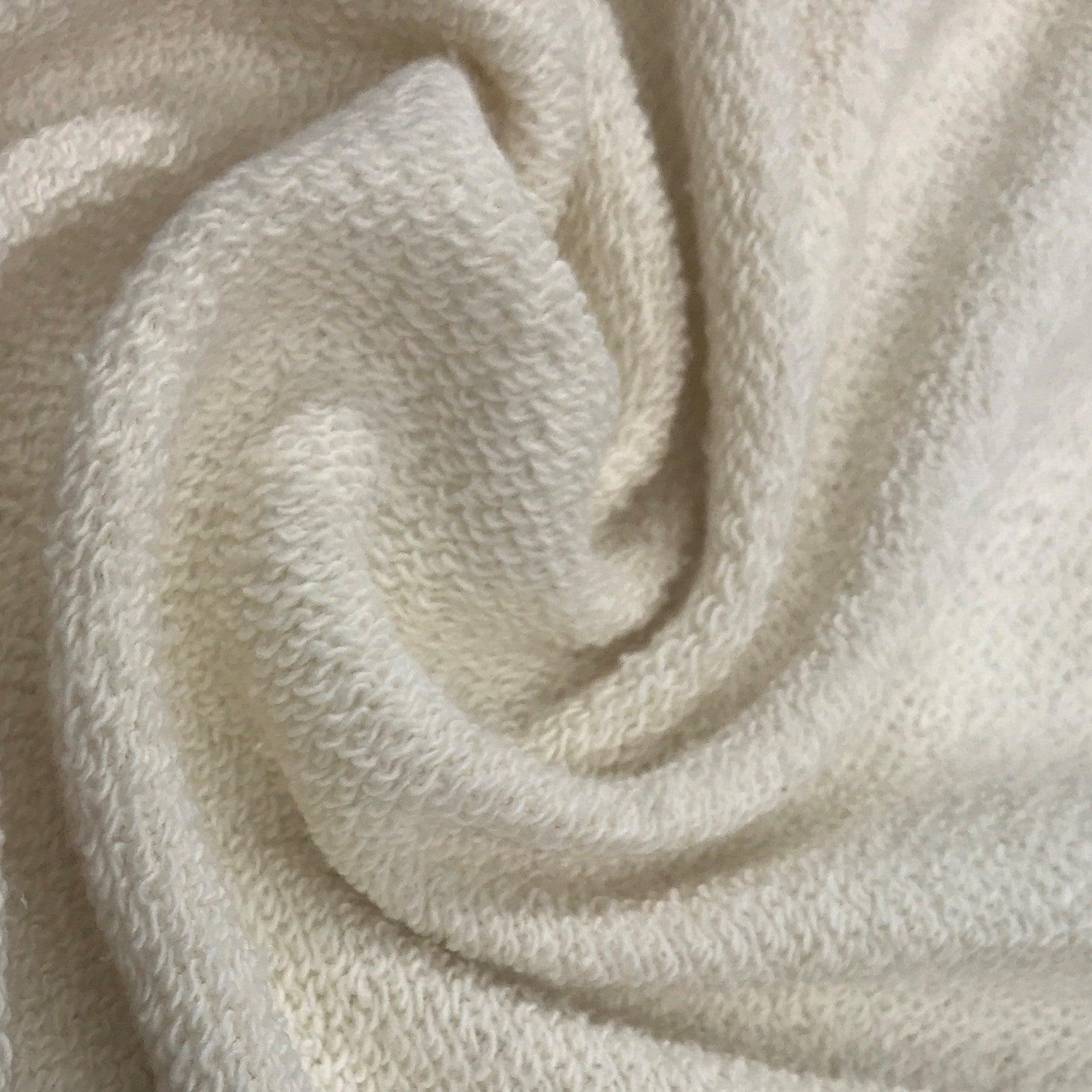 Natural Heavy Organic Cotton French Terry Fabric Grown in the USA