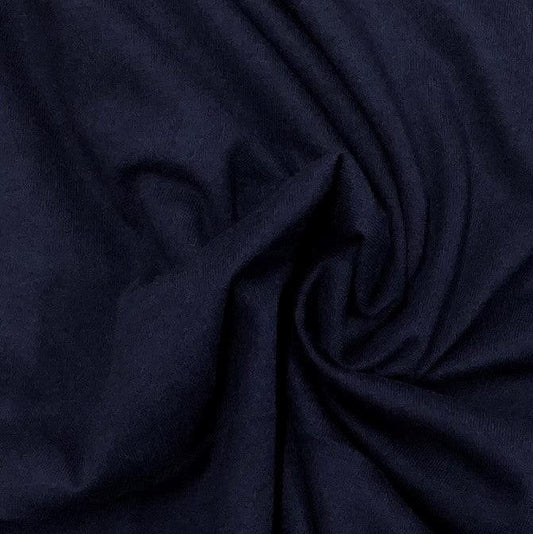 Navy Cotton Jersey Fabric - Nature's Fabrics