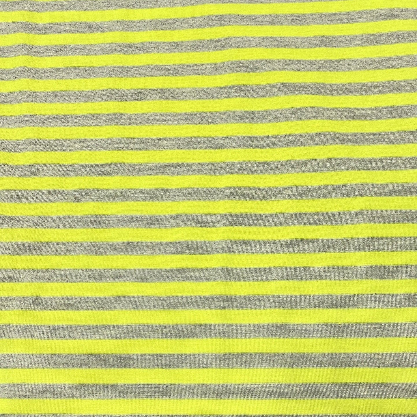 Neon Green and Gray 1/4" Stripes on Cotton/Spandex Jersey Fabric - Nature's Fabrics