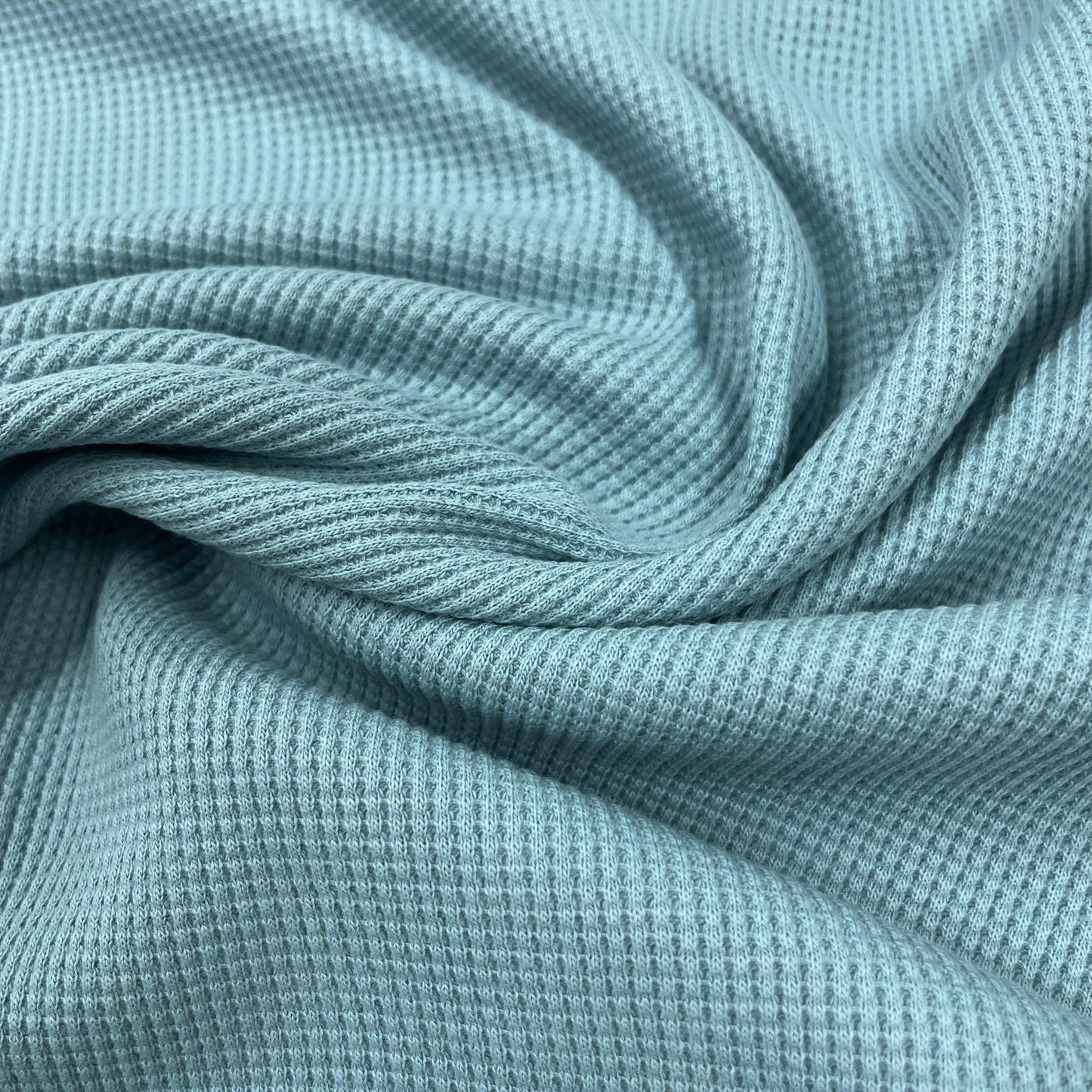 Nile Blue Organic Cotton Waffle Thermal Fabric - Nature's Fabrics