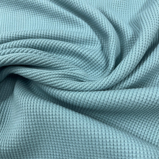 Nile Blue Organic Cotton Waffle Thermal Fabric - Nature's Fabrics