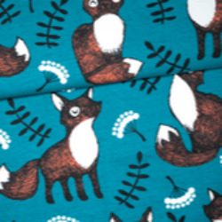 Nuuttii on Petrol Organic Cotton/Spandex Jersey Fabric - Nature's Fabrics