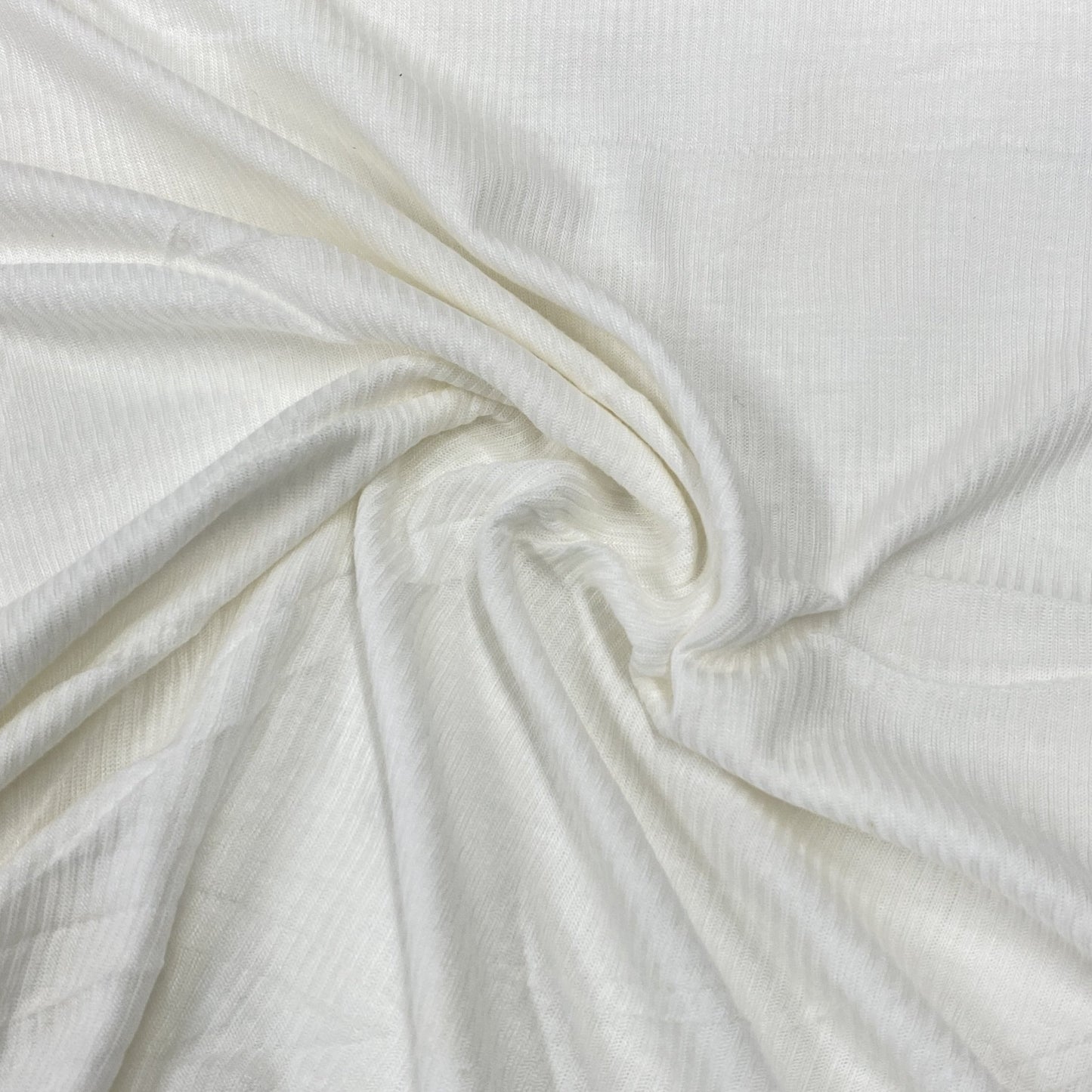 Off-White 2x1 Tencel/Cotton Rib Knit Fabric - Nature's Fabrics