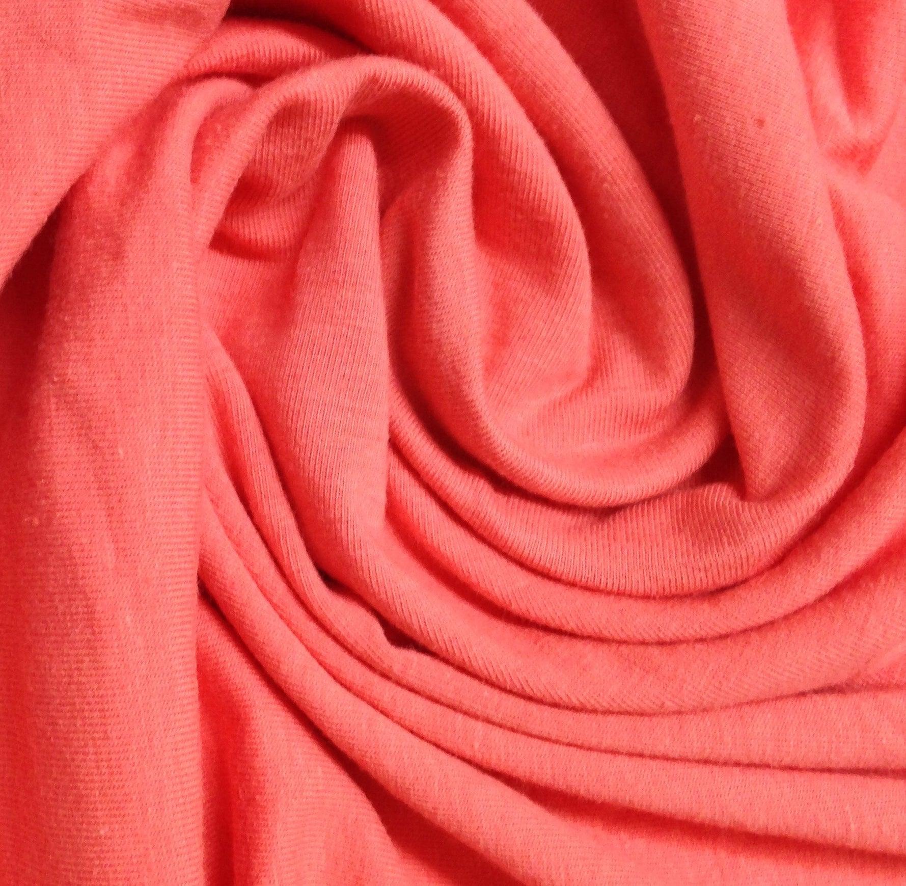 Pink Solid Cotton Spandex Knit Fabric