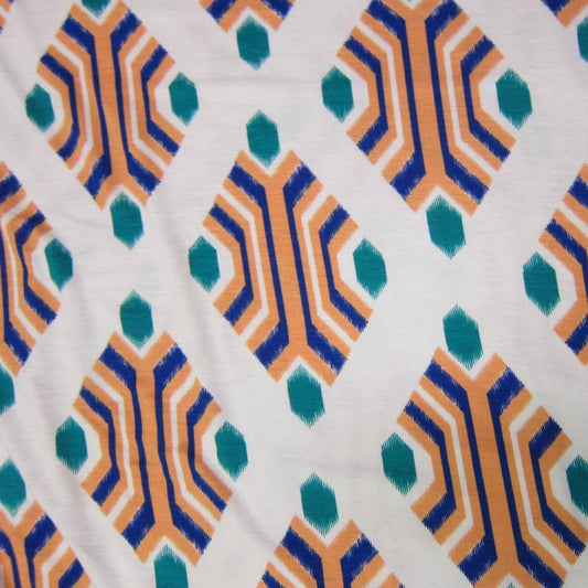 Peach Diamond Cotton/Spandex Jersey Fabric - Nature's Fabrics