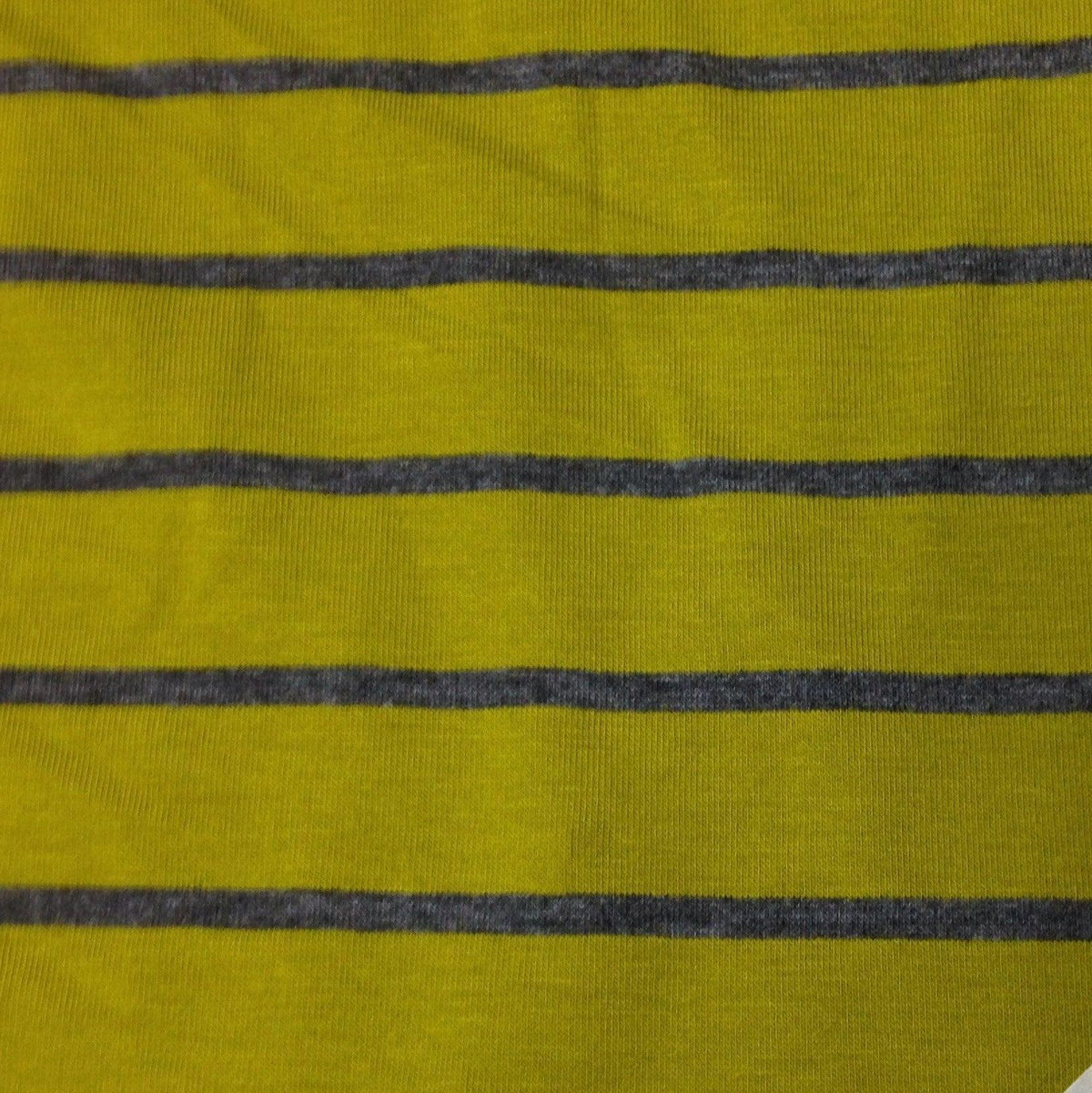 Nature's Fabrics yellow and grey striped organic cotton fabric texture