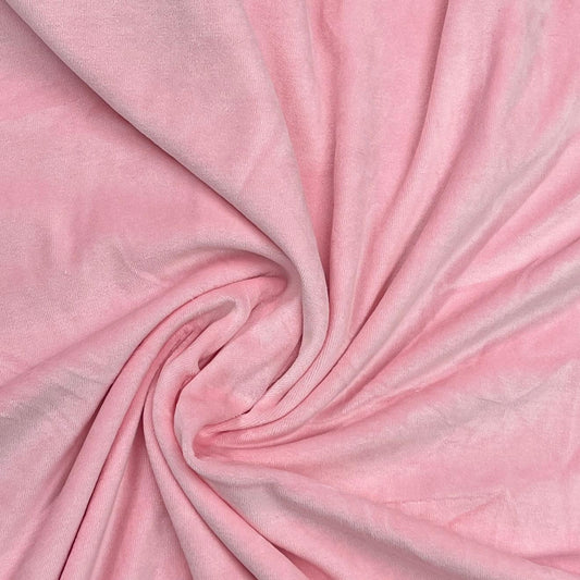 Pink Cotton Velour Fabric - Nature's Fabrics