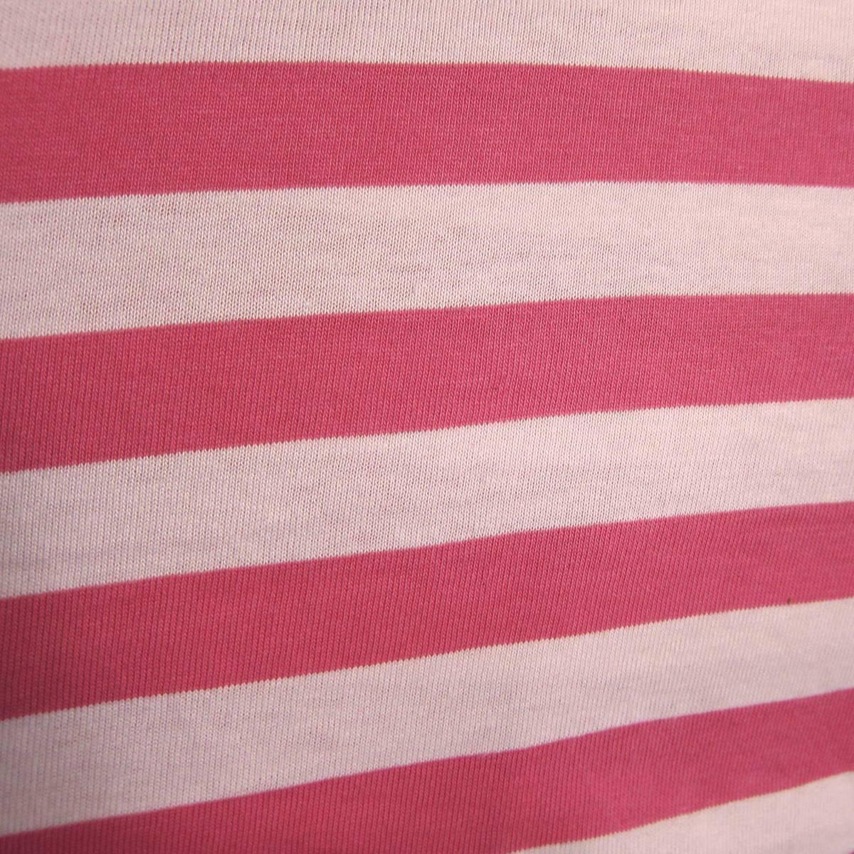Pink Two Tone Stripe Cotton Jersey