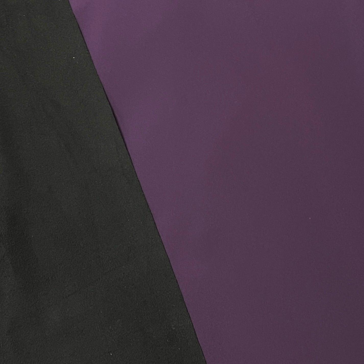 Plum and Black Softshell Fabric - Two Sides - Nature's Fabrics