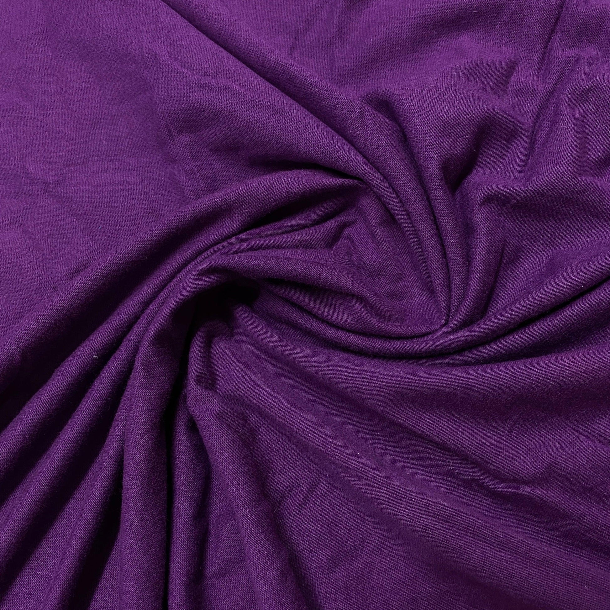 Plum Cotton Jersey Fabric - Nature's Fabrics