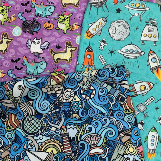 Polyester 1 MIL PUL Fabric, $15.25/yd, 15 Yards - Your Choice of One Print - Nature's Fabrics