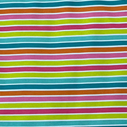 Popsicle Stripes Bamboo Stretch French Terry Fabric - Nature's Fabrics