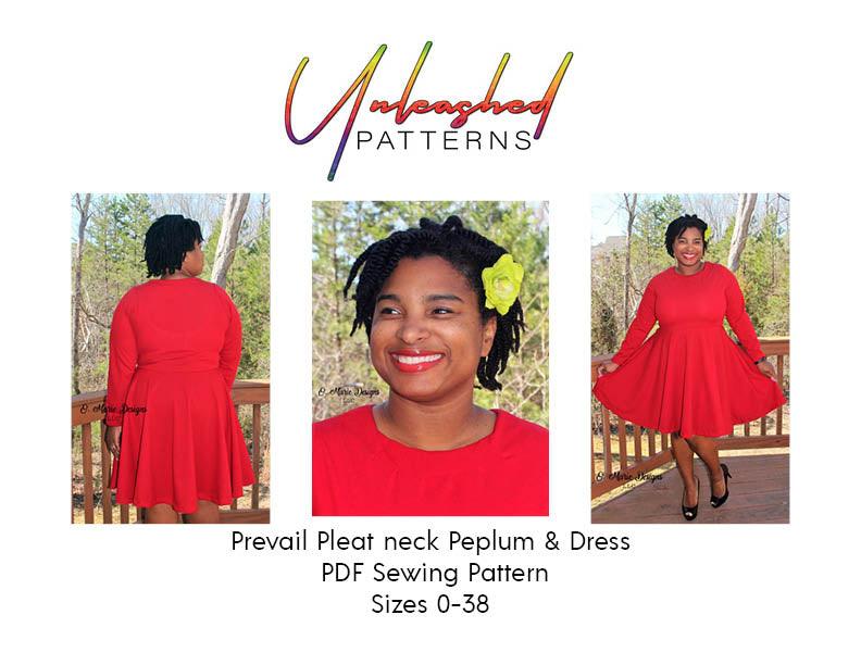 Prevail Pleat Neck Peplum & Dress - Nature's Fabrics