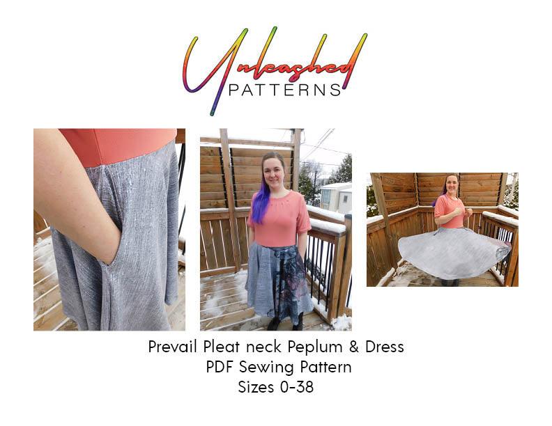 Prevail Pleat Neck Peplum & Dress - Nature's Fabrics