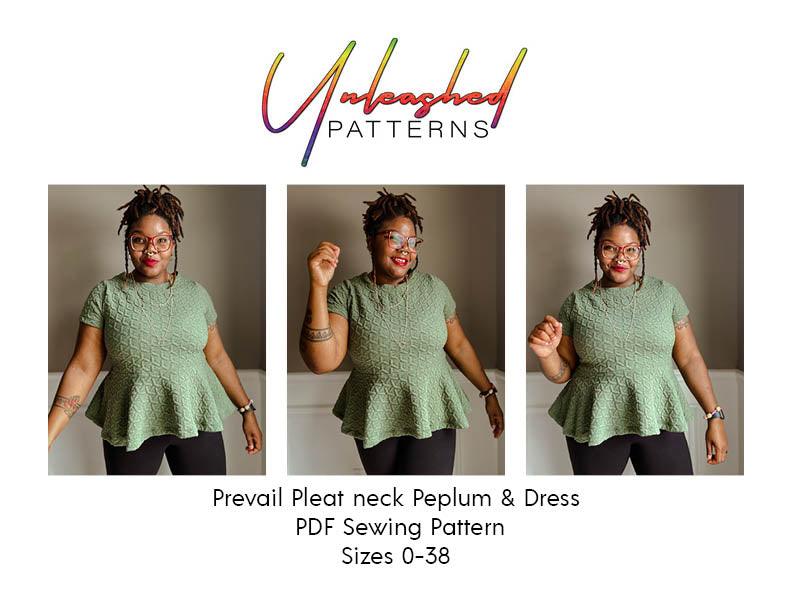 Prevail Pleat Neck Peplum & Dress - Nature's Fabrics