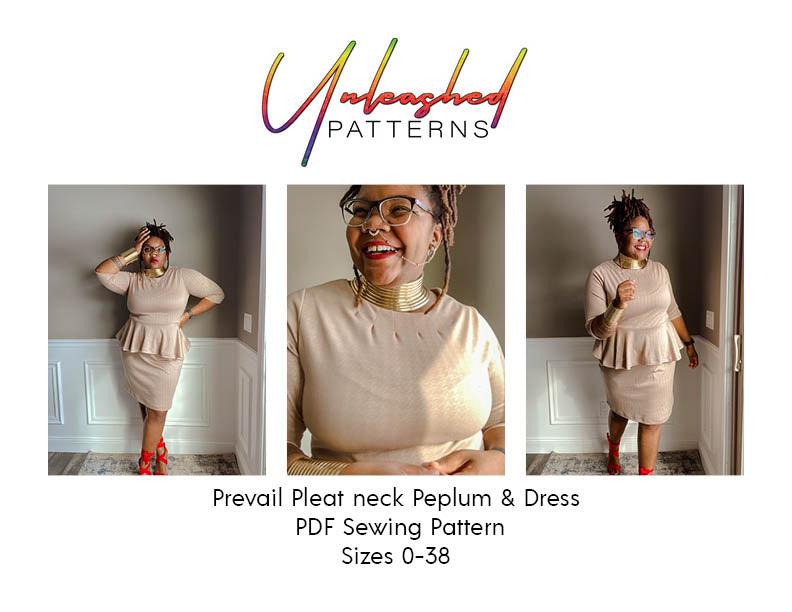 Prevail Pleat Neck Peplum & Dress - Nature's Fabrics