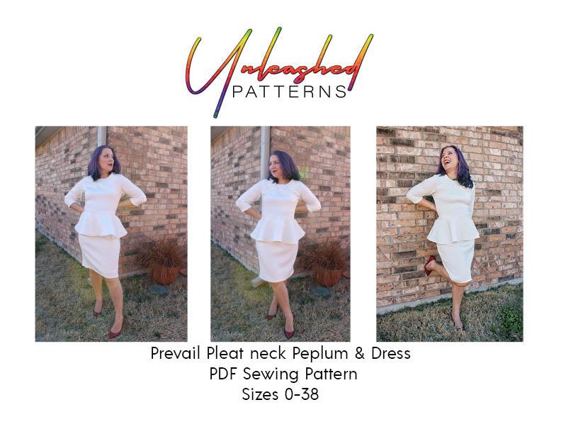 Prevail Pleat Neck Peplum & Dress - Nature's Fabrics