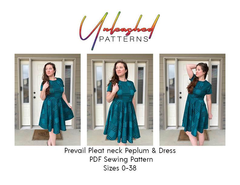 Prevail Pleat Neck Peplum & Dress - Nature's Fabrics