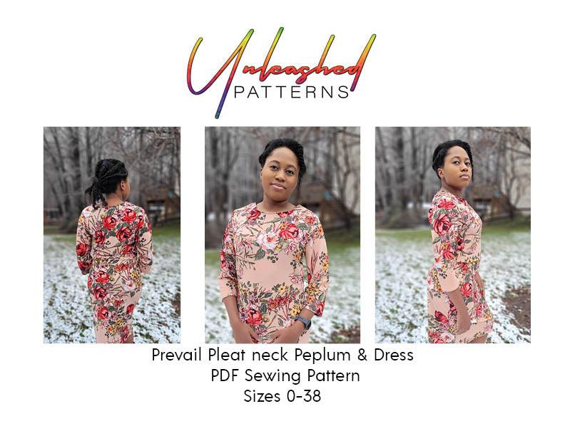 Prevail Pleat Neck Peplum & Dress - Nature's Fabrics