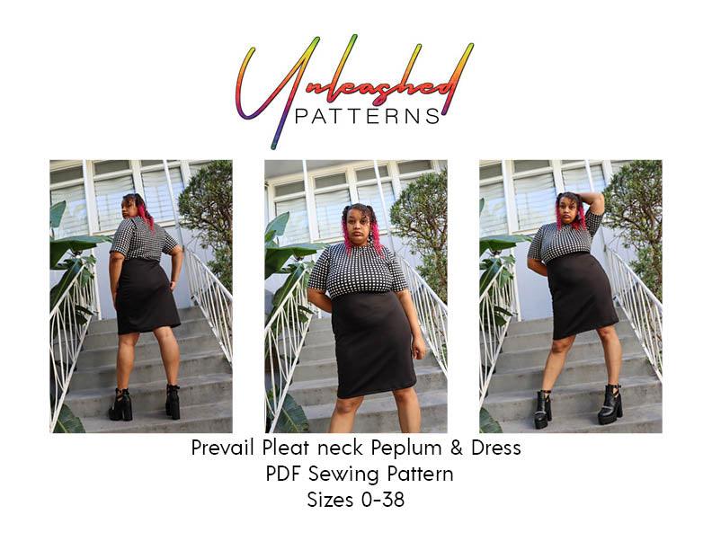 Prevail Pleat Neck Peplum & Dress - Nature's Fabrics